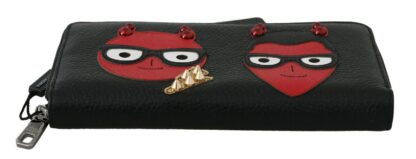 Dolce & Gabbana - Chic Black and Red Leather Continental Wallet