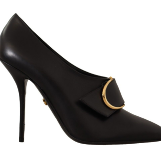 Dolce & Gabbana - Elegant Black Leather Stiletto Pumps