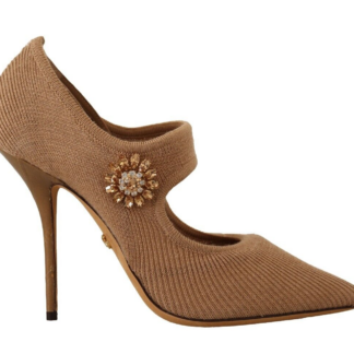 Dolce & Gabbana - Brown Crocodile Leather Pointed Toe Pumps Shoes