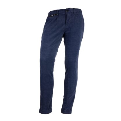 Yes Zee - Blue Cotton Men Trouser