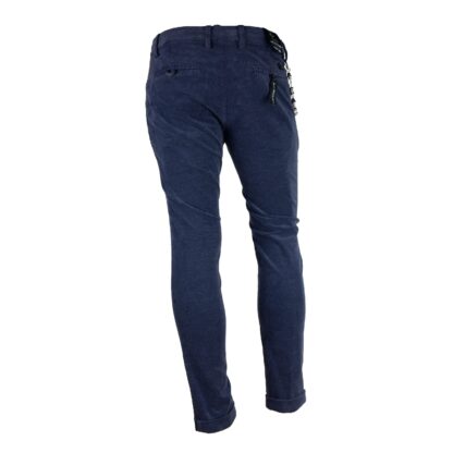 Yes Zee - Blue Cotton Men Trouser