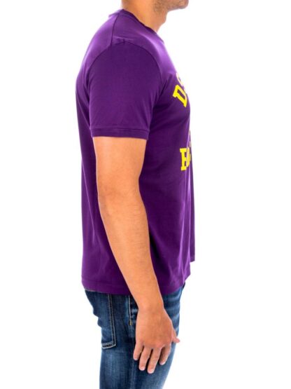 Dsquared² - Elegant Purple Roundneck Tee with Iconic Print