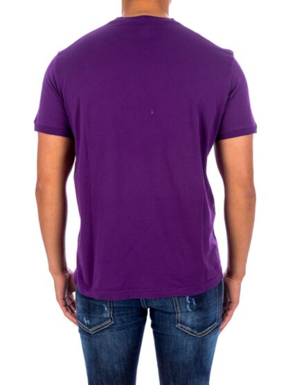 Dsquared² - Elegant Purple Roundneck Tee with Iconic Print