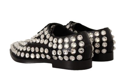 Dolce & Gabbana - Crystal-Embellished Leather Formal Flats