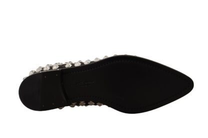 Dolce & Gabbana - Crystal-Embellished Leather Formal Flats