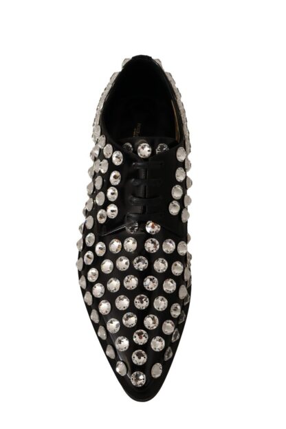 Dolce & Gabbana - Crystal-Embellished Leather Formal Flats