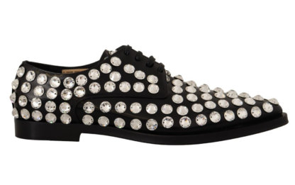 Dolce & Gabbana - Crystal-Embellished Leather Formal Flats