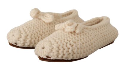 Dolce & Gabbana - Chic Wool Knit Ballerina Flats