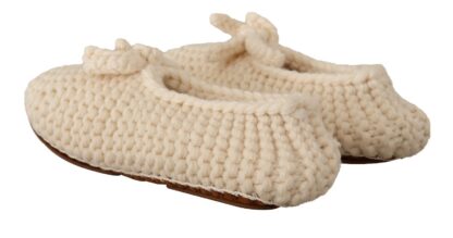 Dolce & Gabbana - Chic Wool Knit Ballerina Flats