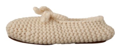 Dolce & Gabbana - Chic Wool Knit Ballerina Flats