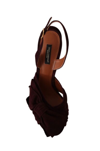 Dolce & Gabbana - Elegant Purple Suede Heels Sandals