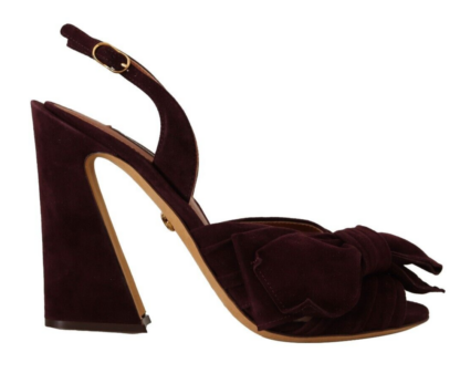 Dolce & Gabbana - Elegant Purple Suede Heels Sandals