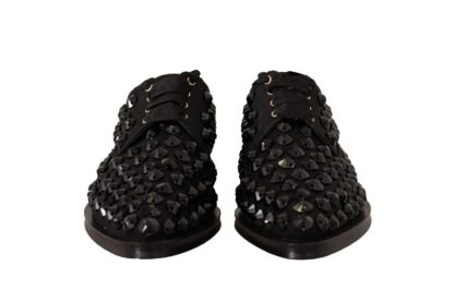 Dolce & Gabbana - Elegant Gros Grain Lace-Up Jeweled Flats