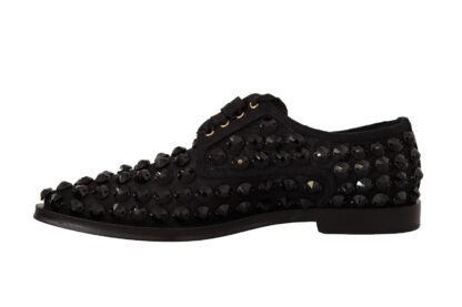 Dolce & Gabbana - Elegant Gros Grain Lace-Up Jeweled Flats