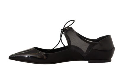 Dolce & Gabbana - Elegant Pointed Toe Lace-Up Ballerina Flats