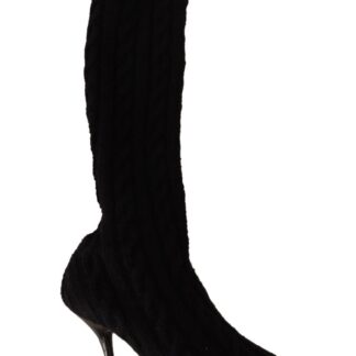 Dolce & Gabbana - Elegant Black Stretch Socks Boots