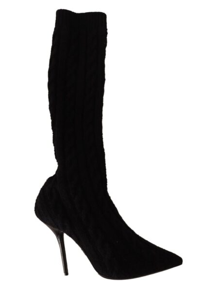 Dolce & Gabbana - Elegant Stretch Sock Boots in Black