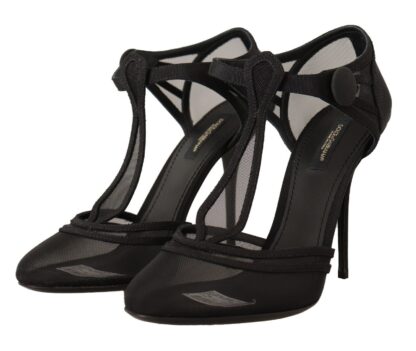 Dolce & Gabbana - Elegant Mesh T-Strap Stiletto Pumps