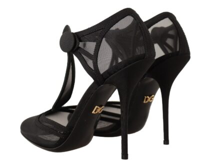 Dolce & Gabbana - Elegant Mesh T-Strap Stiletto Pumps