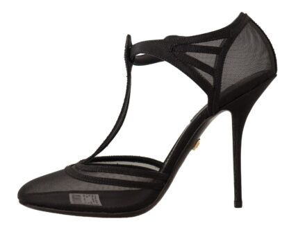 Dolce & Gabbana - Elegant Mesh T-Strap Stiletto Pumps