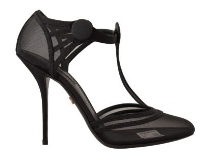 Dolce & Gabbana - Elegant Mesh T-Strap Stiletto Pumps