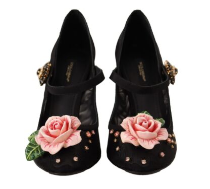 Dolce & Gabbana - Elegant Floral Crystal Mesh Pumps