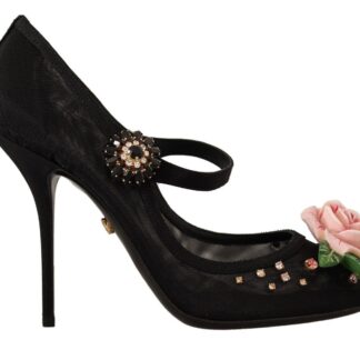 Dolce & Gabbana - Elegant Mesh Ankle Strap High Heels Pumps