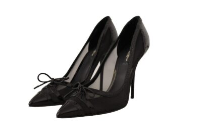 Dolce & Gabbana - Elegant Black Mesh Stiletto Pumps