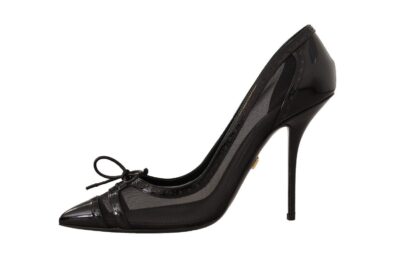 Dolce & Gabbana - Elegant Black Mesh Stiletto Pumps