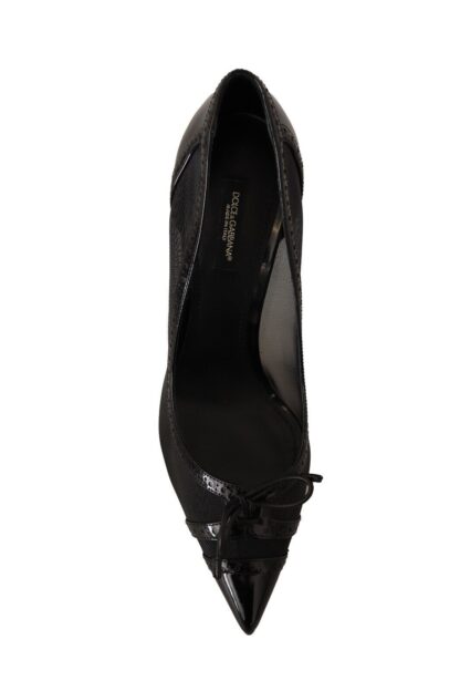 Dolce & Gabbana - Elegant Black Mesh Stiletto Pumps