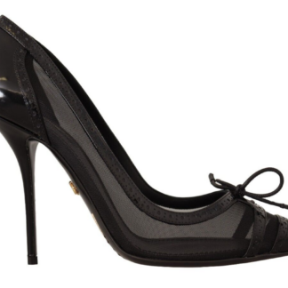 Dolce & Gabbana - Elegant Mesh T-Strap Stiletto Pumps