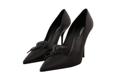 Dolce & Gabbana - Elegant Black Leather Stiletto Pumps