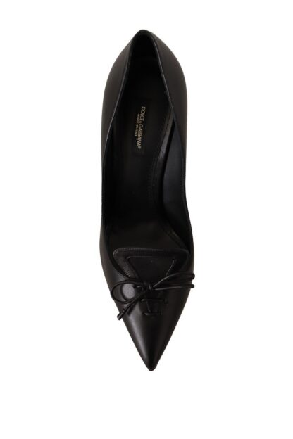 Dolce & Gabbana - Elegant Black Leather Stiletto Pumps