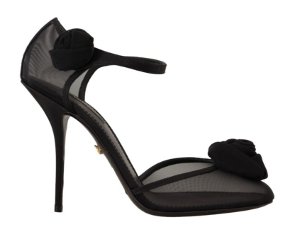 Dolce & Gabbana - Elegant Black Mesh Heels Pumps