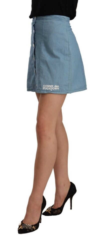 Comme Des Fuckdown - Chic High Waist Blue A-Line Mini Skirt