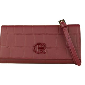 Baldinini - Elegant Burgundy Calf Leather Crossbody Bag