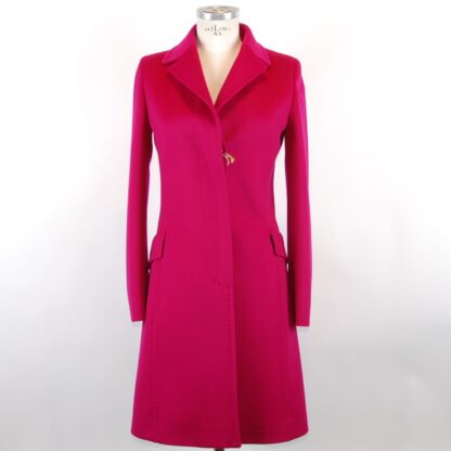 Made in Italy - Fuchsia Wool Women Coat