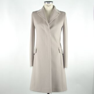 Made in Italy - Elegant Virgin Wool Coat with Martingale Detail