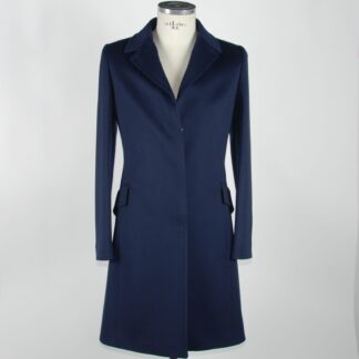 Made in Italy - Elegant Virgin Wool Coat with Martingale Detail