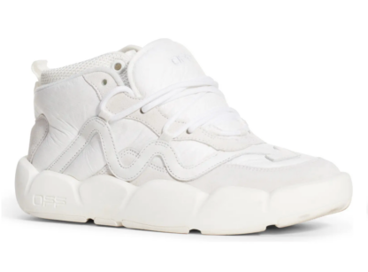 Off-White - Iconic White Leather Sneakers - Trendy & Chic