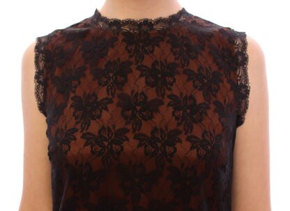 Dolce & Gabbana - Elegant Floral Lace Shift Mini Dress