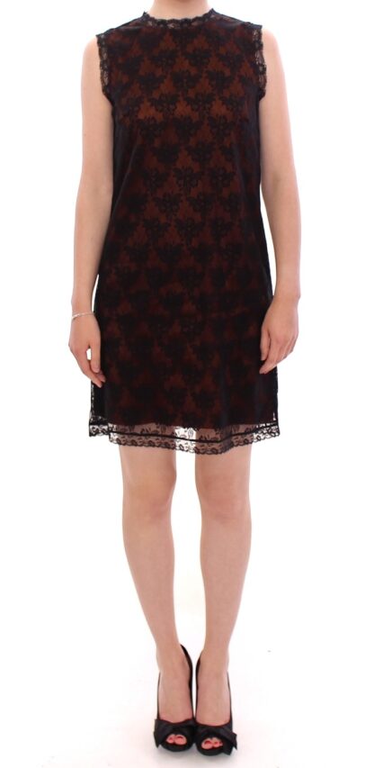 Dolce & Gabbana - Elegant Floral Lace Shift Mini Dress