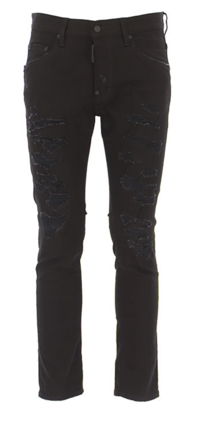 Dsquared² - Black Cotton Men Jeans