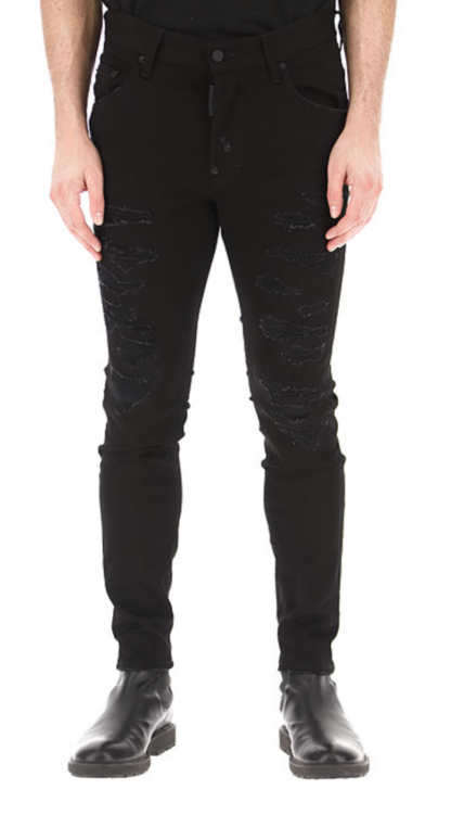 Dsquared² - Black Cotton Men Jeans