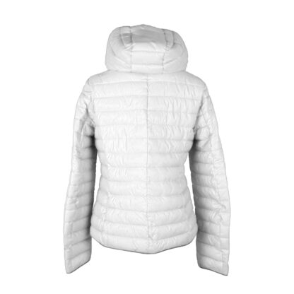 Mangano - Chic Winter White Hooded Down Jacket