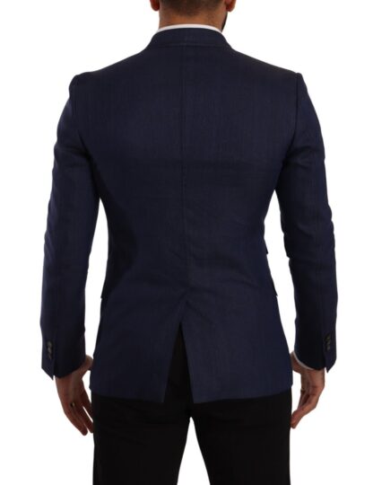 Dolce & Gabbana - Elegant Slim Fit Silk Blend Blazer in Blue