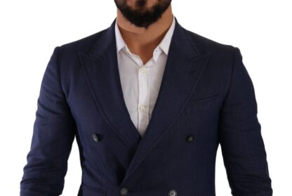 Dolce & Gabbana - Elegant Slim Fit Silk Blend Blazer in Blue