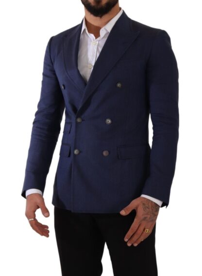 Dolce & Gabbana - Elegant Slim Fit Silk Blend Blazer in Blue