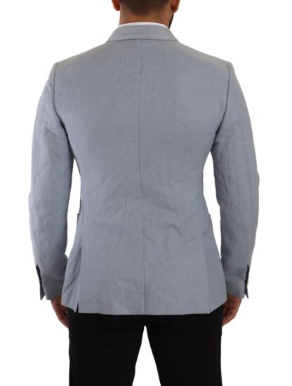 Dolce & Gabbana - Elegant Slim Fit Light Blue Double Breasted Blazer