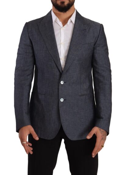 Dolce & Gabbana - Elegant Slim Fit Two-Button Blue Blazer